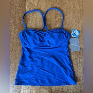 NEW Athleta Blue Tankini Top